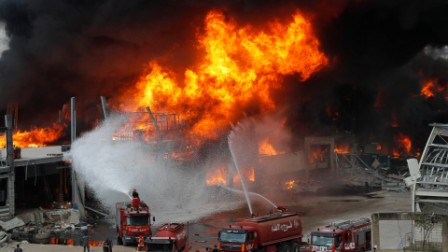 Massive Fire Breaks Out At Beirut Port Again   Killed Many Peoples   World News - 37