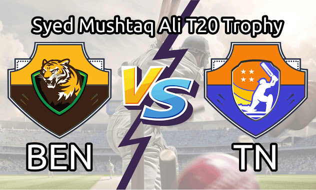 BEN vs TN Dream11 Prediction Syed Mushtaq Ali Trophy 2021 3rd Match Bengal vs Tamil Nadu Live Score Toss Update - 30