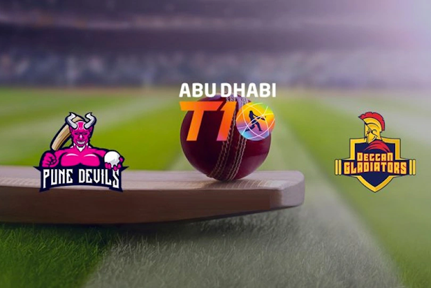 PD vs DG Live Score Abu Dhabi T10 League 2021 Match 2 Pune Devils vs Deccan Gladiators Dream11 Prediction Scorecard - 17