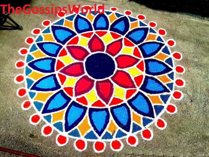 Diwali Rangoli 2022 Designs Best Ideas Peacock Patterns Flowers  Quick   Easy Way To Make Rangoli  - 3