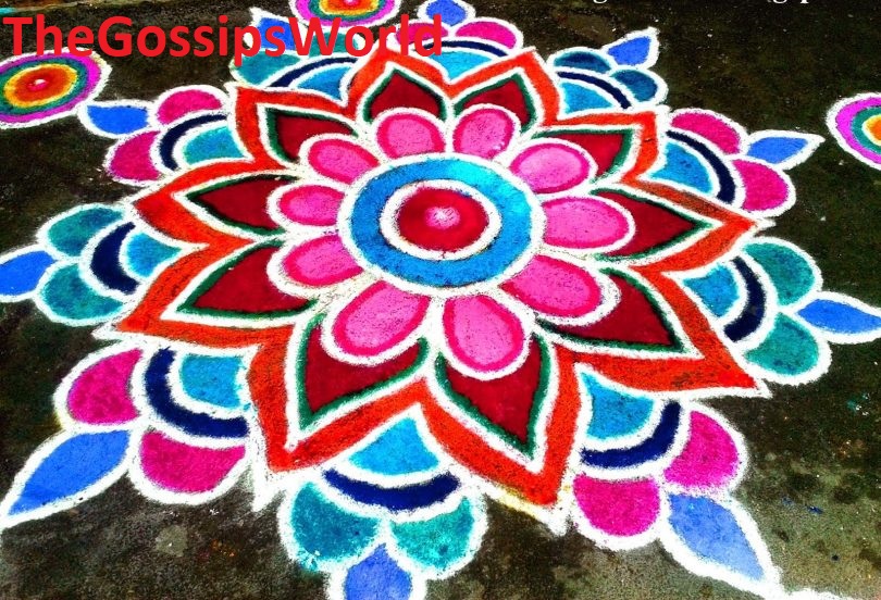 Diwali Rangoli 2022 Designs Best Ideas Peacock Patterns Flowers  Quick   Easy Way To Make Rangoli  - 34