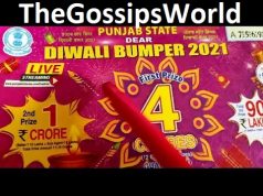 Rajshree Diwali Bumper 2021 Lottery Results