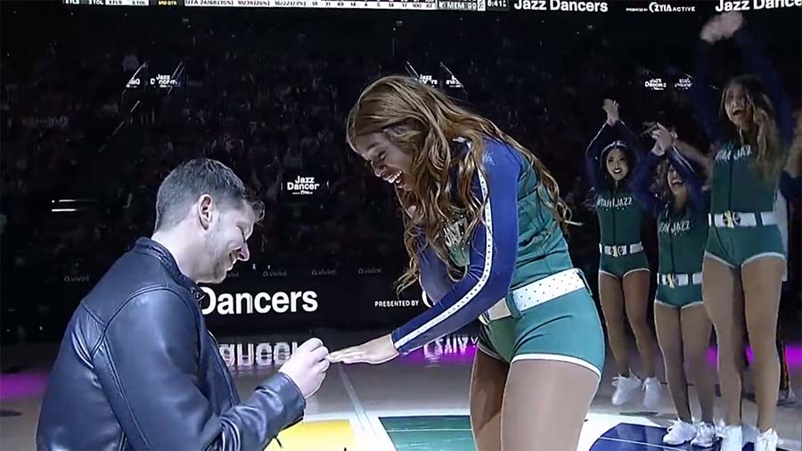 Danielle Bush Propose Utah Jazz Dancer  Proposal Video Went Viral Online  Who Is Danielle Bush  Wiki Bio Age Instagram  - 56