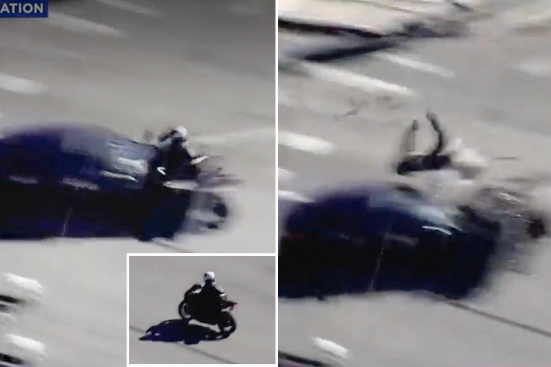 Video  Motorcyclist Fleeing LAPD Accident Crash Video Went Viral On The Internet  - 91