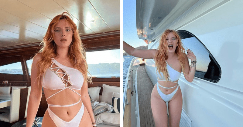 Bella Throne Cabo Vacay Pics In White Swimsuit Viral On Instagram, Twitter!