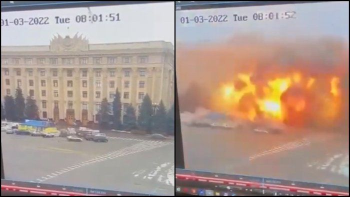 WATCH  Russia Missile Attack On Ukraine Kharkiv Video Went Viral All Over  Leaves Everyone Scandalized  - 24