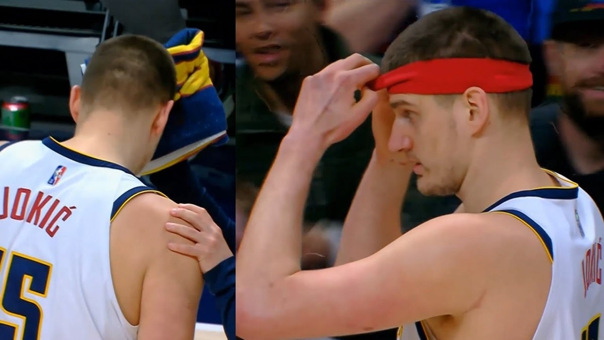 WATCH  Nikola Jokic Headband Injury Video Went Viral On Twitter   Reddit  Health Update Condition  Is He Alright  - 71